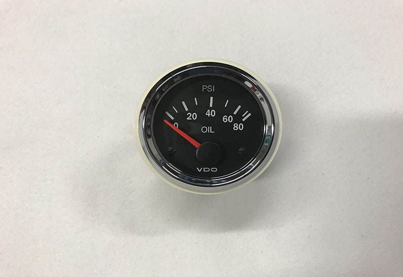 GAUGE ENGINE OIL PRES 80 PSI CHROME REV Fire Group Parts eStore