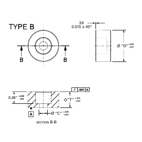 Limit Stop Disc STOP DISK .750 DIA X .375 PKG OF 10 | DME eSTORE