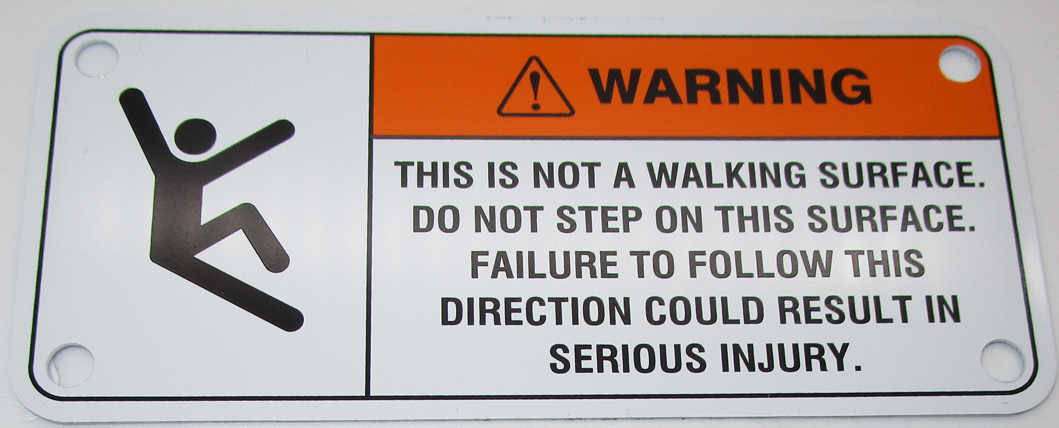 Label 3900 LABEL-WARNING NON WALKIN | Fire eStore