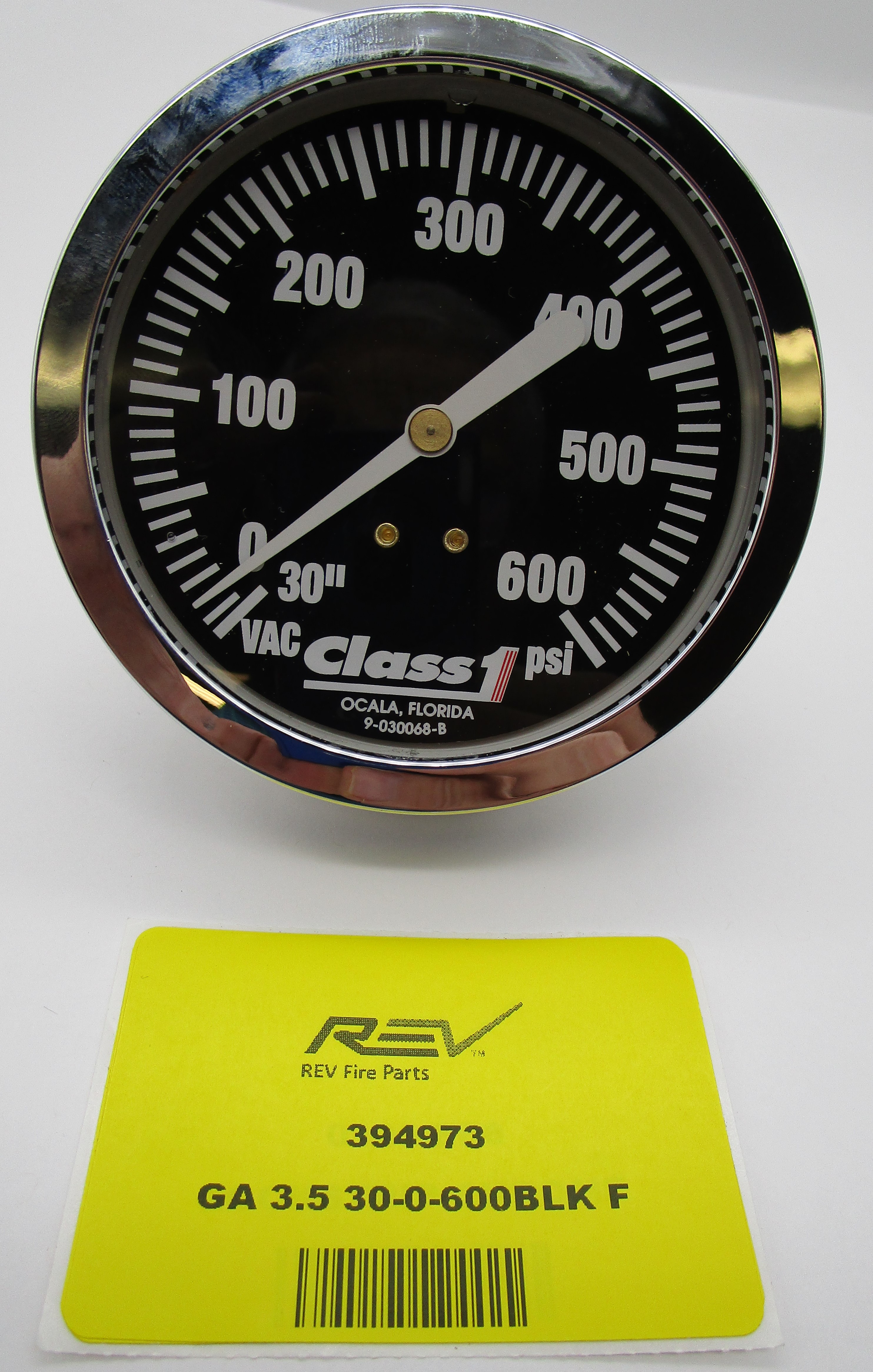 GAUGE 3.5 30-0-600BLK FACE CLASS1 | Fire eStore