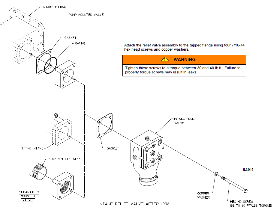 VALVE KIT INTAKE RELIEF REPL | Fire eStore