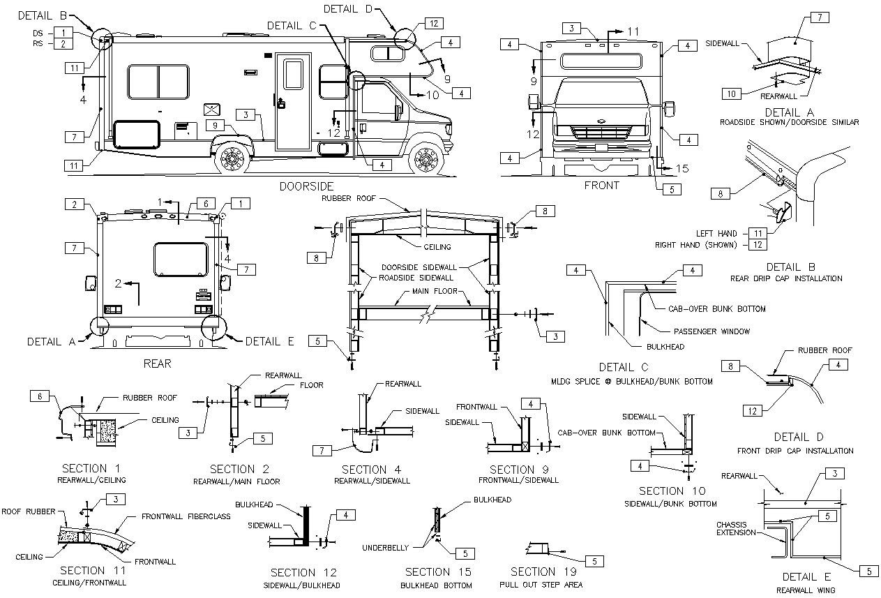 PRINTEXTERIOR MOLDINGS/SEALS 2000 TIOGA 22C REV Parts Store