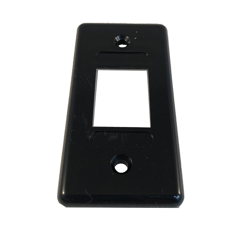 SWITCH PLATE PLASTIC 12V SINGLE BLACK | REV Parts Store